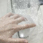 tulle pailleté blanc noir beige glamour translucide decoration couture bricolage 45x150cm