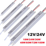 alimentation électrique led driver ultrafin 12v 24v 24w 36w 48w 60w blanc moderne