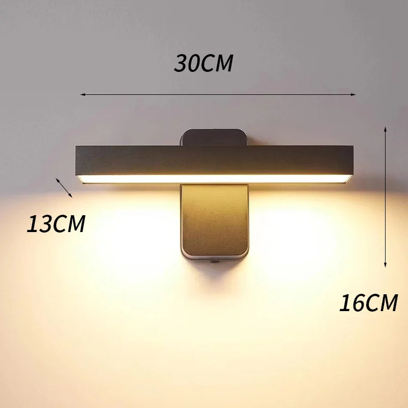 applique murale led moderne noir clip mural 30cm 40cm 50cm éclairage quotidien chambre cuisine