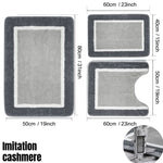 ensemble tapis bain chenille doux absorbant secage rapide motif rayures salle bain