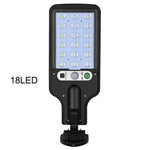 lampe solaire rue éclairage sécurité détecteur mouvement imperméable moderne bouton contrôle abs ip65 led