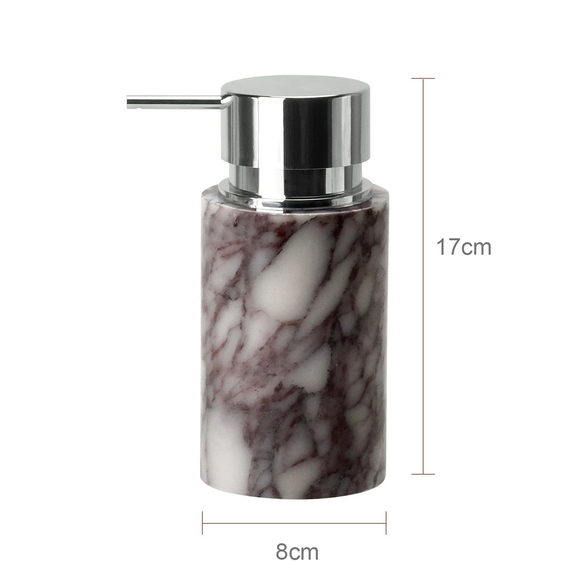 ensemble salle bain marbre moderne blanc gris rose distributeur savon pot brosse dents diffuseur