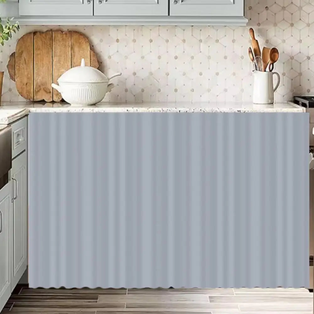 housse meuble cuisine vert clair rose gris bleu foncé turquoise ondulé moderne industrielle