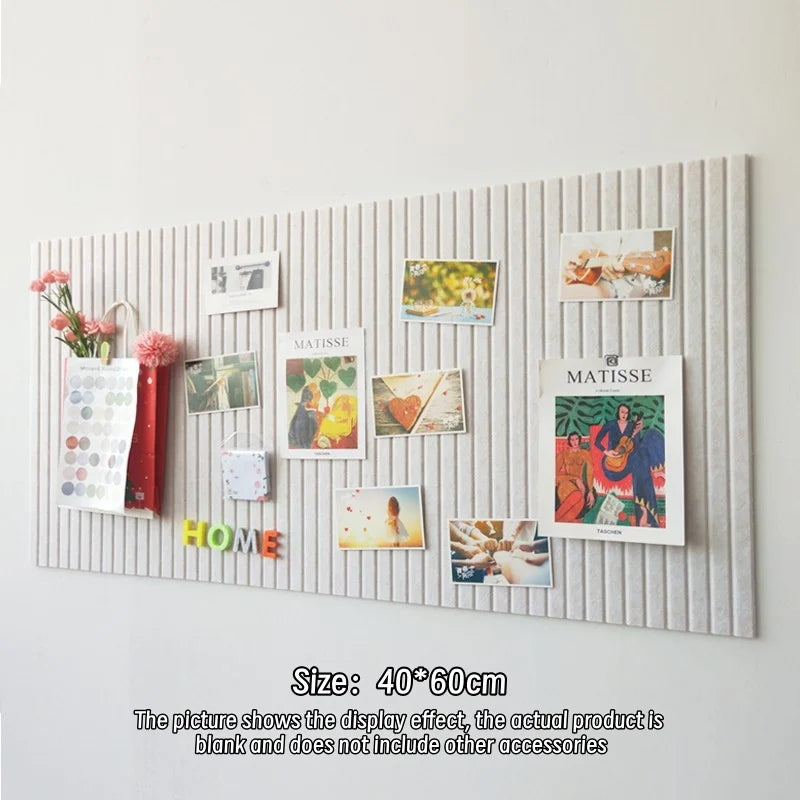panneau feutre blanc rayures vertical moderne adhésif pliable école maison