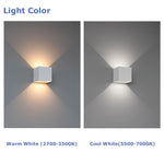 lampe murale led moderne 12w 24w blanc noir aluminium contemporain fixée vis adjustable