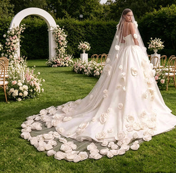 voile mariage blanc fleurs relief bord appliqué nylon polyester classique longueur cathédrale translucide femme