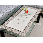 serviettes table brodées florales classiques beige noir réutilisables 40cm 60cm