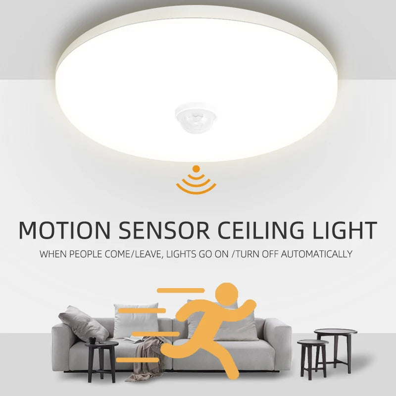 Lampe détecteur mouvement blanc moderne minimaliste vis fixation support led