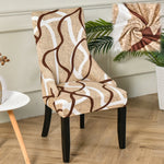 housse chaise velours extensible imprimé floral fauteuil salle manger moderne décoration