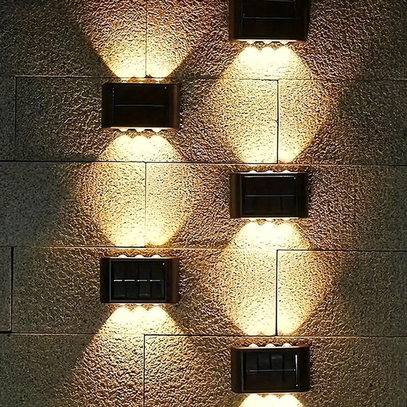 lampe murale solaire noire moderne diffuseur lumineux blanc autoinstallation extérieure patio garage