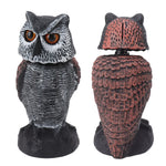 décoration extérieure hibou noir plumes réalistes ornement animalier jardin figuration