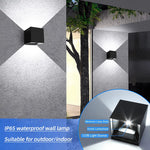 lampe murale moderne led 12w noir mat ip65 verre trempé aluminium