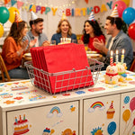 serviettes papier jetables rouges anniversaire décoration table vaissible occasion fête mariage baptême événement