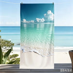 toile d'art paysage marin plage bleu nuages impression numérique 50x100cm clips