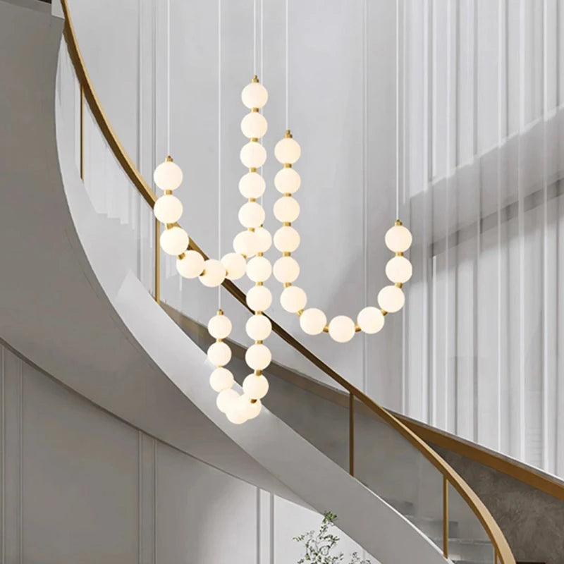 suspension lumineuse blanches moderne chaînes fixées support inclusion chaînes moderne