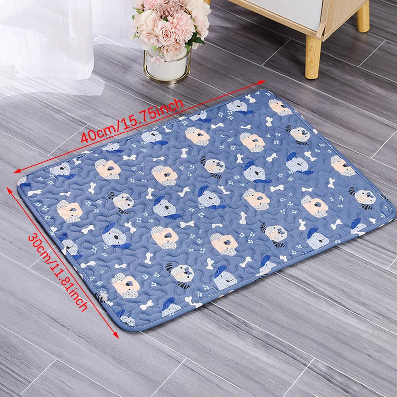 tapis d'entraînement lavable chiens motifs animaux rose vert bleu moderne