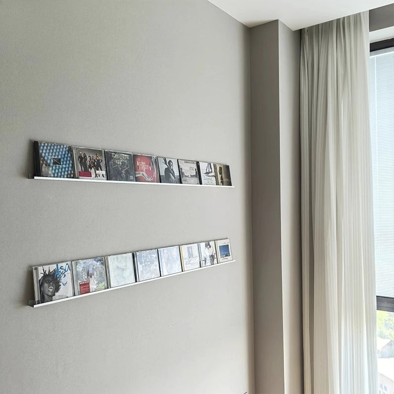 présentoir mural transparent moderne boîtes cd clips salon unique multifonctionnel écologique