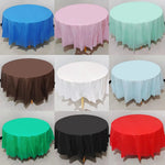 nappe table ronde uni bleue verte rose moderne opaques 213cm discothèque événement anniversaire