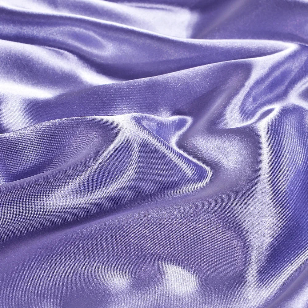 housse coussin satinée bleu marine moderne pièces literie polyester opaque fixations