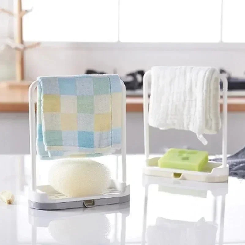 rack rangement moderne adhésif serviettes savon blanc plaid opacité cuisine chambre