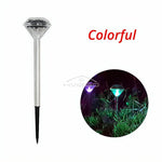 lampe jardin solaire diamant moderne blanc ip65 led étanche ambiance nocturne décorationextérieur