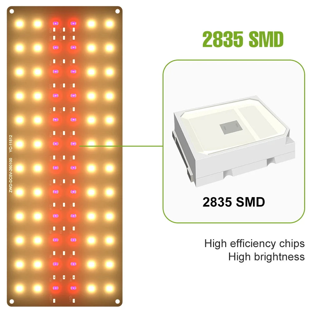 lampe led plante blanc rouge vert grille leds clips moderne fonctionnel
