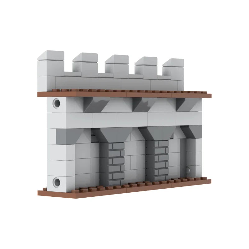 blocs construction mur château médieval brique gris marron jaune opacité enfants