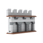 blocs construction mur château médieval brique gris marron jaune opacité enfants