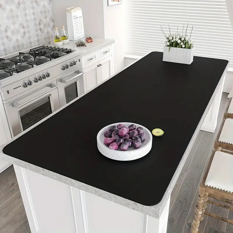 tapis table silicone gris moderne adhésif 60x120cm respectueux environnement uni écolo.functionalité