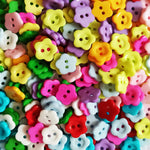 boutons résine fleurs multicolores simples lavables écologiques sans nickel 100pcs⌀1.2cm