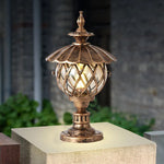 lampe table vintage aluminium bronze noir ajourée ip65 led e27
