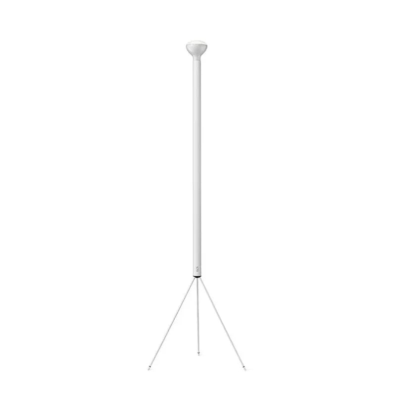 lampadaire moderne minimaliste trépied blanc abat jour sphérique led rouge jaune vert bleu noir