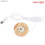 lampe led moderne bois naturel blanc texture bois câble usb commande led minimaliste