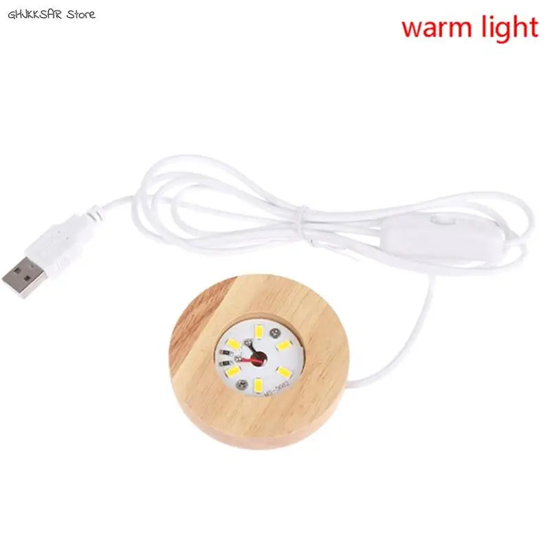 lampe led moderne bois naturel blanc texture bois câble usb commande led minimaliste