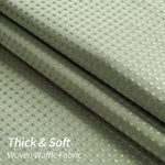 rideau douche moderne vert olive texture points ourlet lesté métalliques durables crochets polyester gaufre