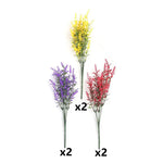 décoration intérieure moderne bouquet artificiel lavande violet rouge jaune vase minimaliste