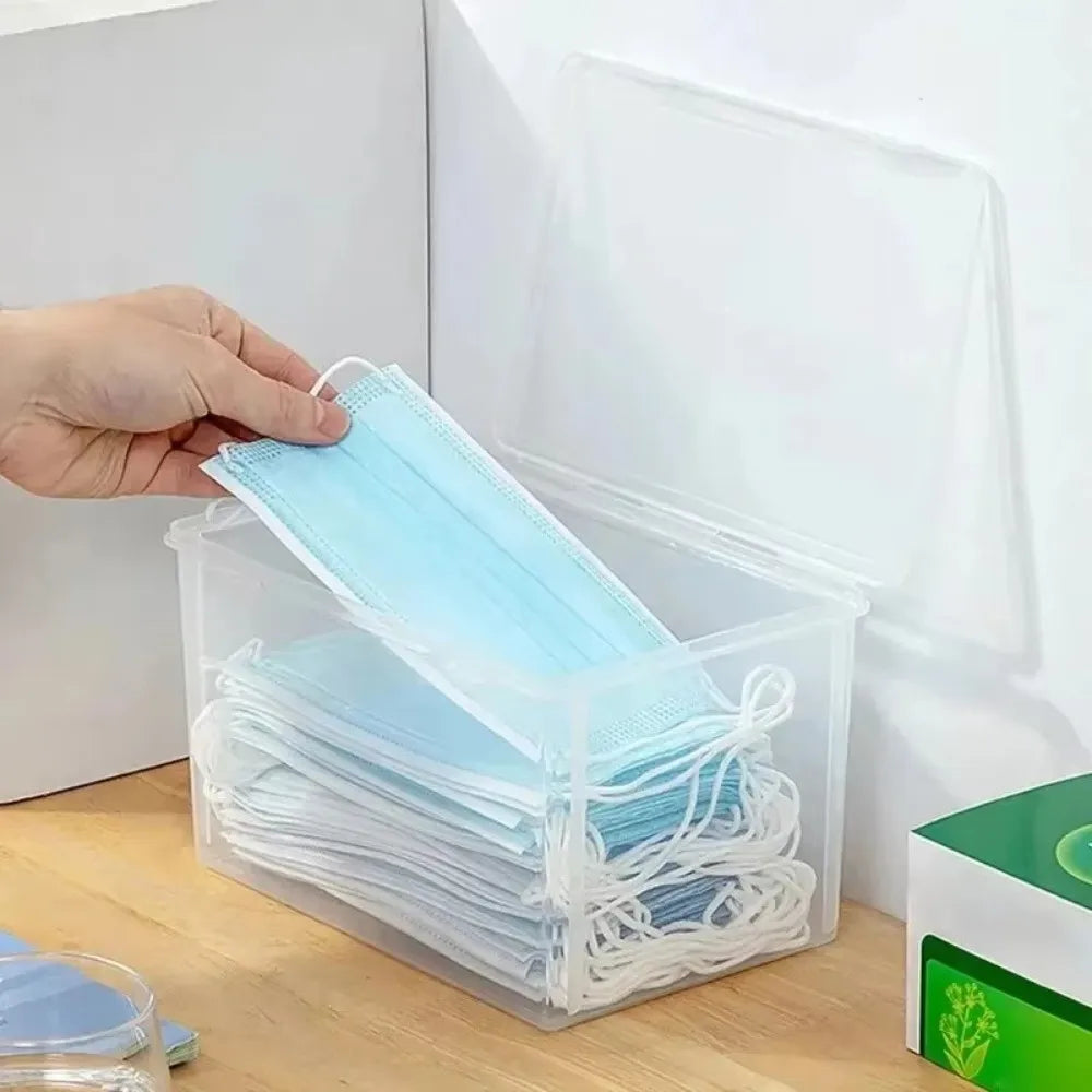boîtes rangement transparentes modernes réutilisables pvc clips fermeture multifonctionnelles articles câbles organiser sans motif