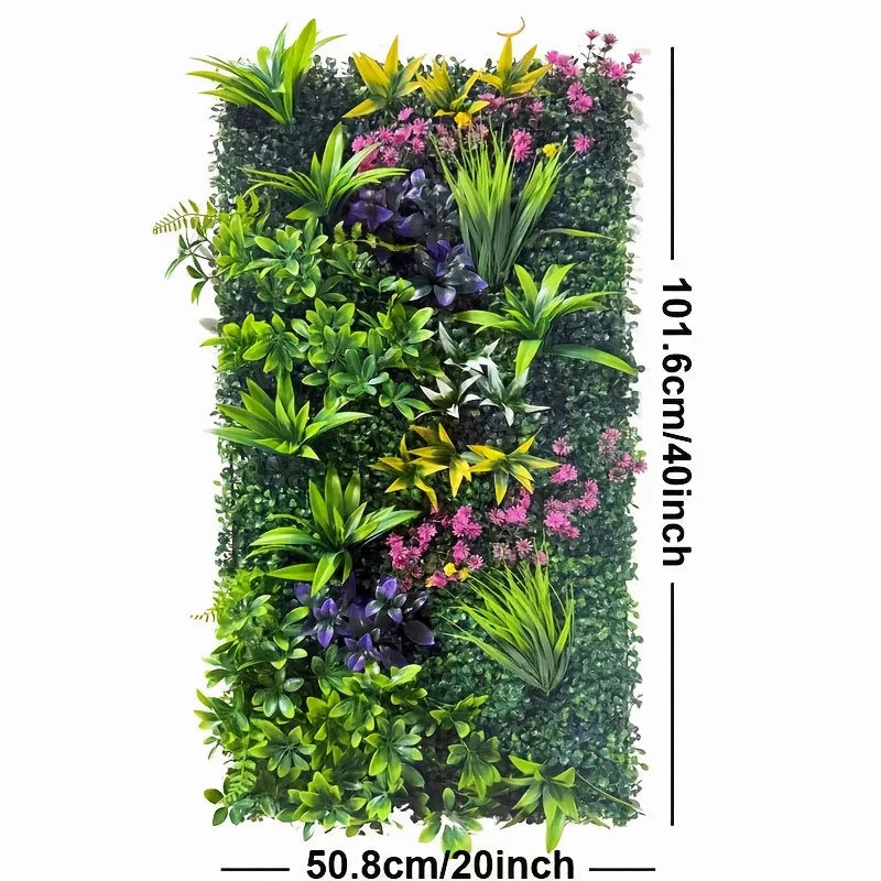 panneau mural végétal moderne feuilles diverses dense accrochable intérieur décoration verte naturelle clips zip