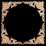 ornements décoratifs bois feuilles stylisées motifs floraux complexes baroque fixation