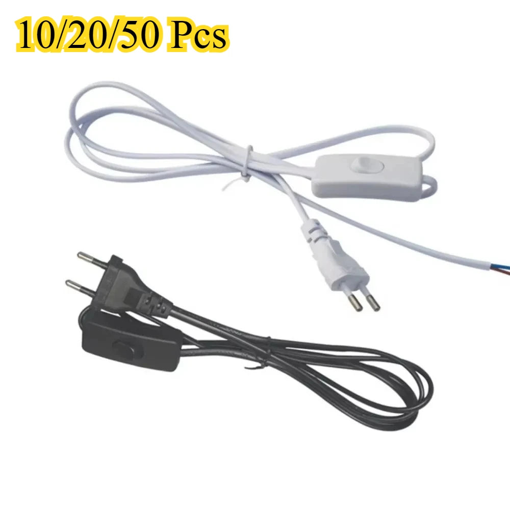 interrupteur lumière blanc noir câble prise alimentation led moderne variateur
