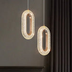 Suspension lumineuse moderne élégante dorée fil cuivre transparent 9cm 12cm 36cm