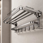 porte serviettes bain argenté moderne fixe sans perçage 37cm 47cm 57cm.linspace()
