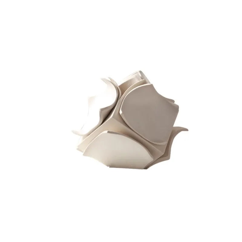 vases intérieurs modernes métal gris blanc décoratifs table élégants sculpturaux fleurés