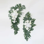 arche décoration mariage rose blanche vert eucalyptus romantique intérieurextérieur 90x55cm 75x30cm