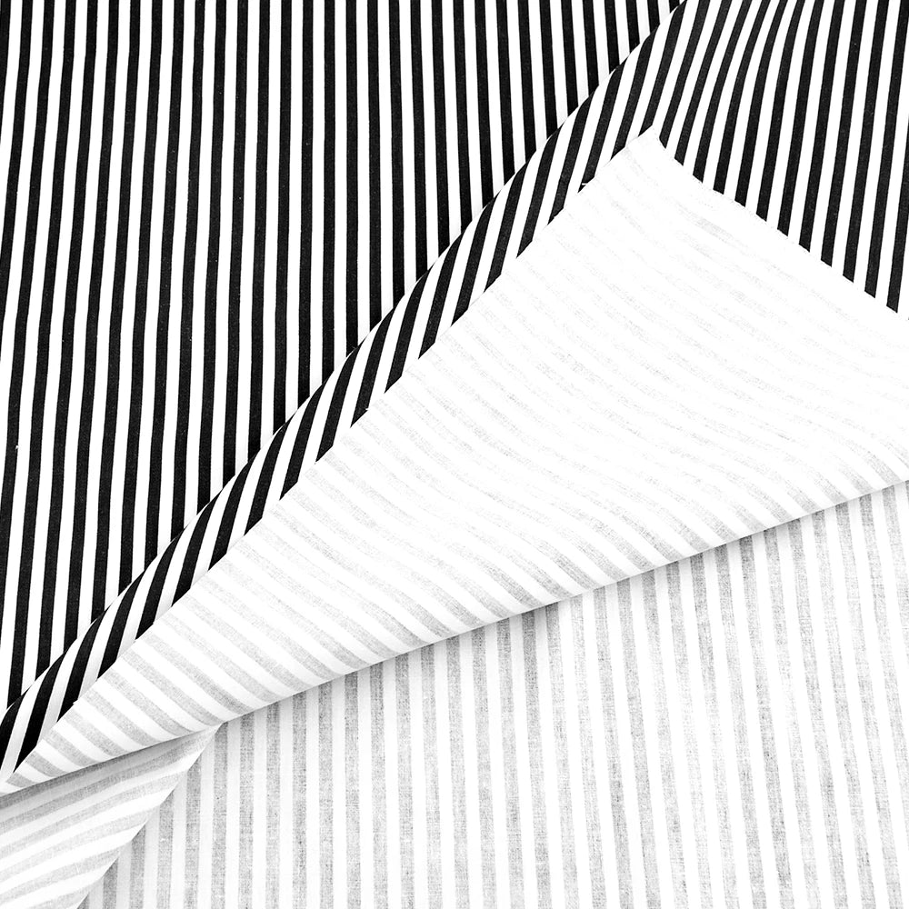 tissu coton noir blanc rayures moderne patchwork quilt drap lit haute absorption crafts bricolage