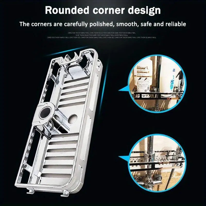 porte savon mural chrome moderne réutilisable deux compartiments lisses fixations ab