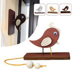 oiseau mobile oiseau bois bois corde jaune clips moderne porte rappel entrée intérieur bleu