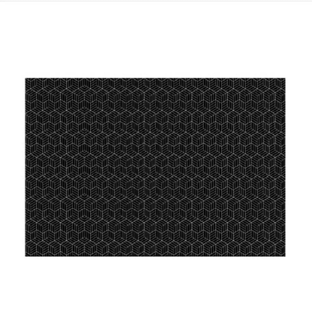 tapis protection induction silicone anti dérapant moderne motif géométrique noir 78x52cm