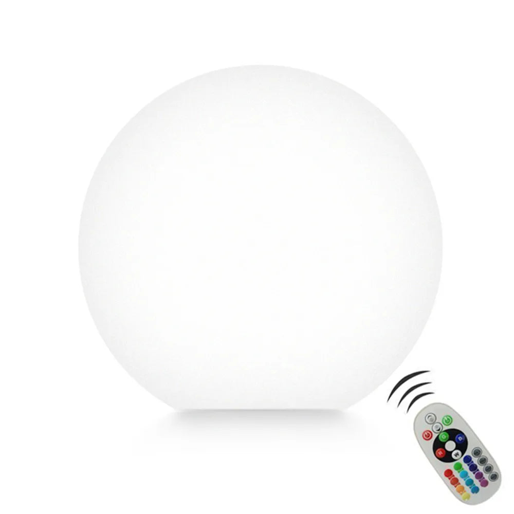 veilleuse led rechargeable boule lumineuse couleur changeante rgb télécommande décoration moderne fêtes vacances blanc
