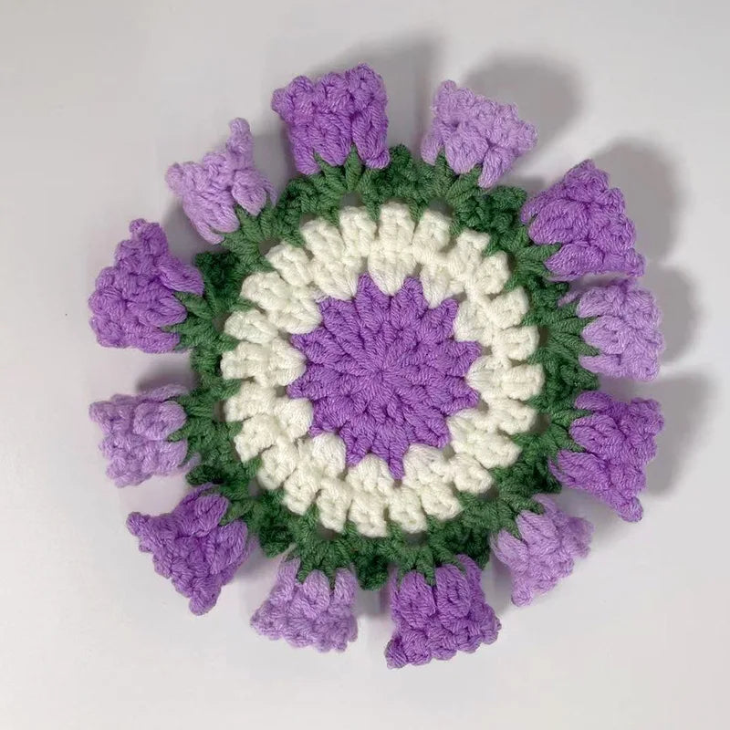 coussin crochet fleurs motifs colorés artisanal traditionnel opaques variété